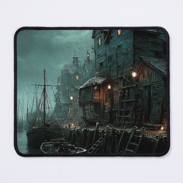 Item preview, Innsmouth Harbor - HP Lovecraft Cosmic Horror Artwork designed and sold by mistygate.