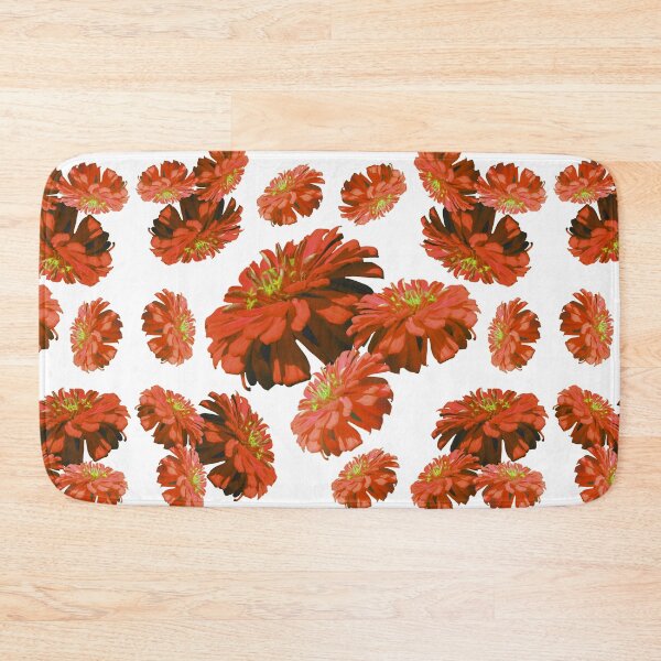 Item preview, Orange mums, orange floral pattern , orange  flowers pattern , daisies, zinnia, cosmos  designed and sold by hollycooper.