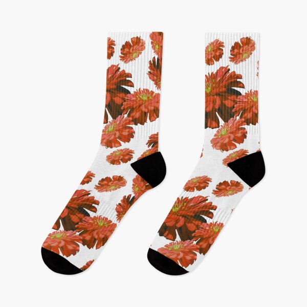 Item preview, Orange mums, orange floral pattern , orange  flowers pattern , daisies, zinnia, cosmos  designed and sold by hollycooper.