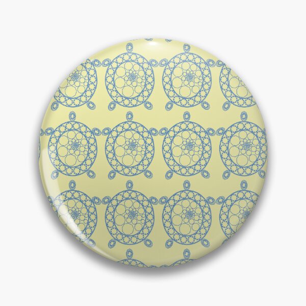 Item preview, Shell of Nine Turtle - Blue on Yellow - Medium designed and sold by SurfaceLab.
