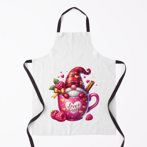 Item preview, Love and Kisses Valentine Gnome - Cute Pink Heart & Romantic Nordic Love Art designed and sold by FuzionRaptor.