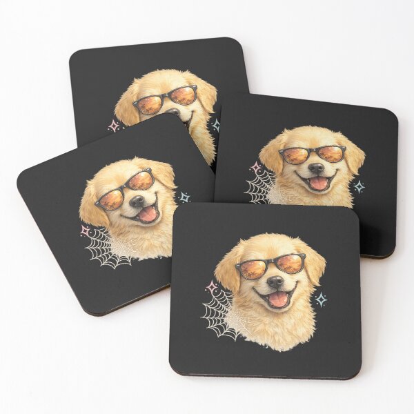 Item preview, Smiling Pup with Shades & Spider Web Accent designed and sold by annenambiro.