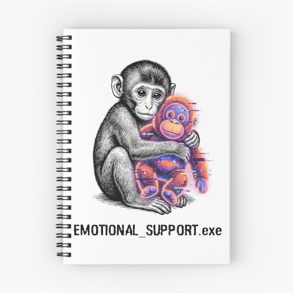 Item preview, Emotional Support Monkey Glitch Art Meme designed and sold by CICERO'S BURNER ACCOUNT.
