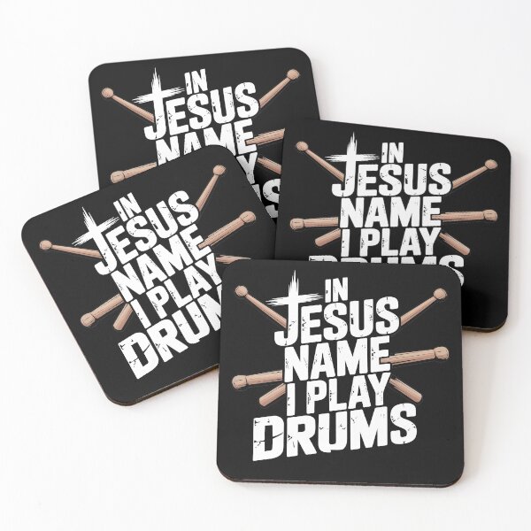 Item preview, In Jesus Name I Play Drums designed and sold by Jacky-Design.