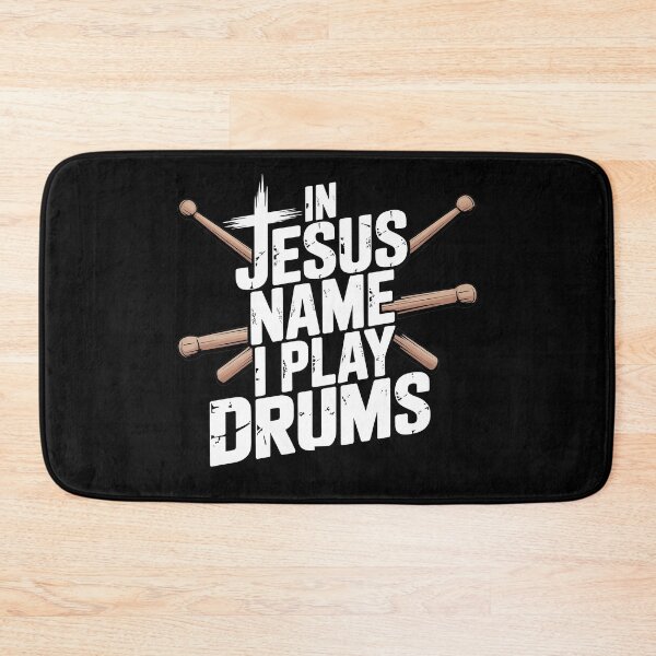 Item preview, In Jesus Name I Play Drums designed and sold by Jacky-Design.