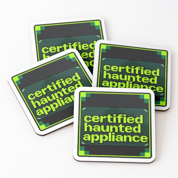 Item preview, Certified Haunted Appliance - Retro Pixel Meme designed and sold by PictorialWhimsy.
