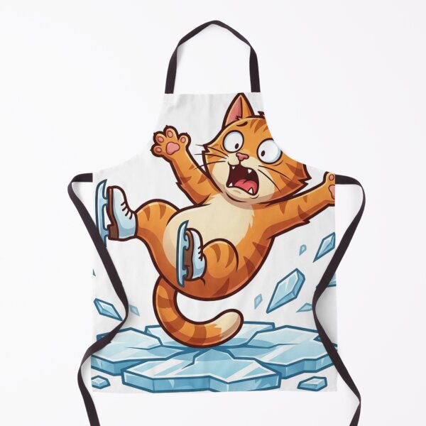 Item preview, Funny Ice Skating Fail Orange Cat designed and sold by HappySproutArt.