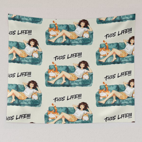 Item preview, This life, single with cats designed and sold by LiskoDesign.