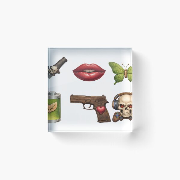 Item preview, Vibrant eclectic mix of symbolic objects and icons designed and sold by Creative88Art.