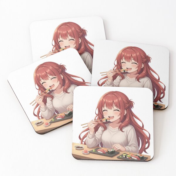 Item preview, Anime Girl Sushi Lover designed and sold by SakuraVibes.