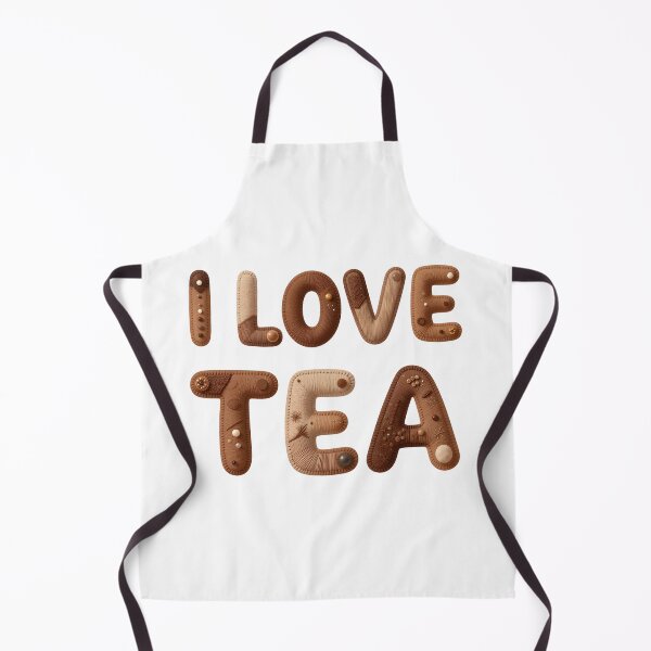 Item preview, I LOVE TEA - IN FAUX LETTERING designed and sold by AlexOBrienArt.