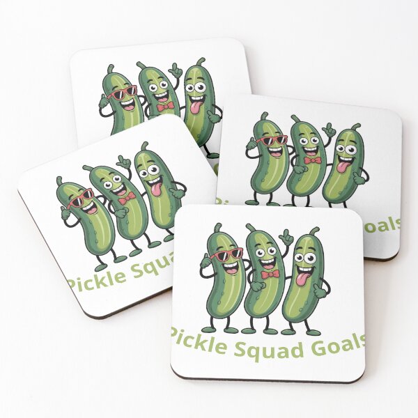 Item preview, Pickle Squad Goals – Funny Cute Pickle Friends Cartoon designed and sold by HubCreates.