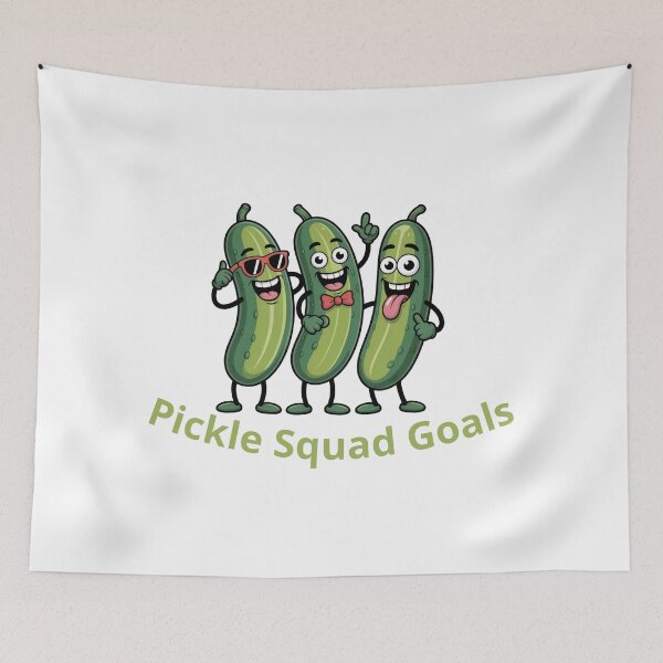 Item preview, Pickle Squad Goals – Funny Cute Pickle Friends Cartoon designed and sold by HubCreates.