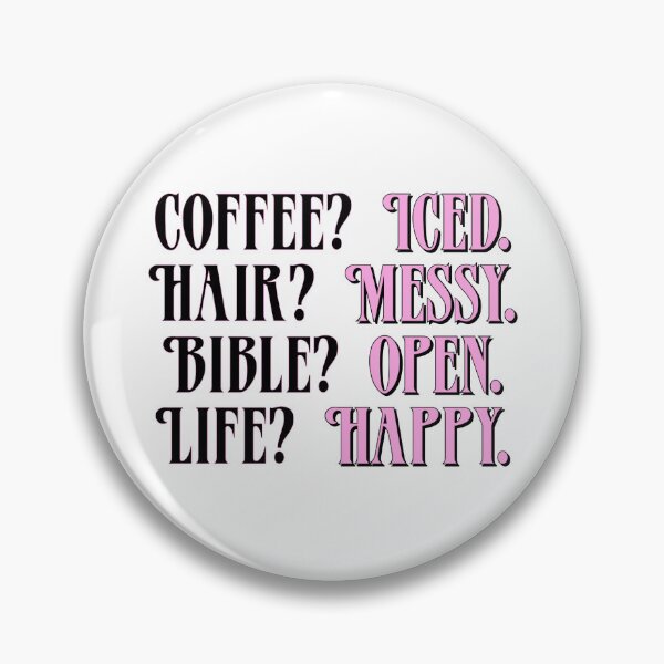 Item preview, Coffee - Pink Version | Iced Coffee, Messy Hair, Open Bible, Happy Life designed and sold by TeaLimeTwo.