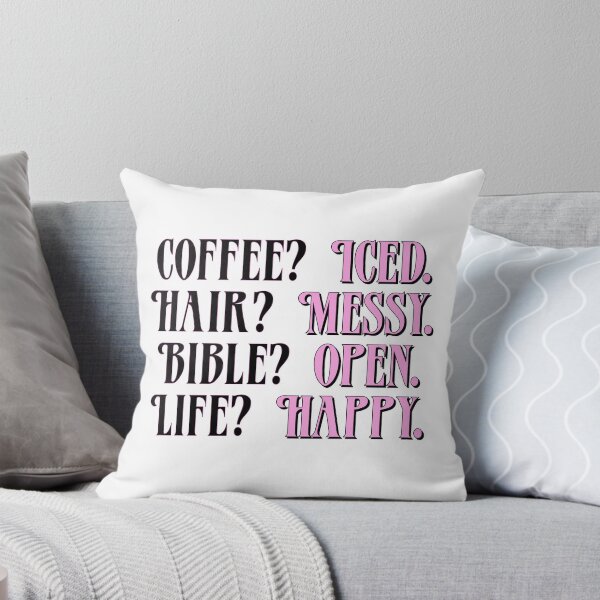 Item preview, Coffee - Pink Version | Iced Coffee, Messy Hair, Open Bible, Happy Life designed and sold by TeaLimeTwo.