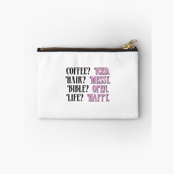 Item preview, Coffee - Pink Version | Iced Coffee, Messy Hair, Open Bible, Happy Life designed and sold by TeaLimeTwo.
