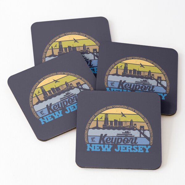 Item preview, Keyport New Jersey Sunset Retro Vintage Local Pride Logo designed and sold by CRHPOD20.