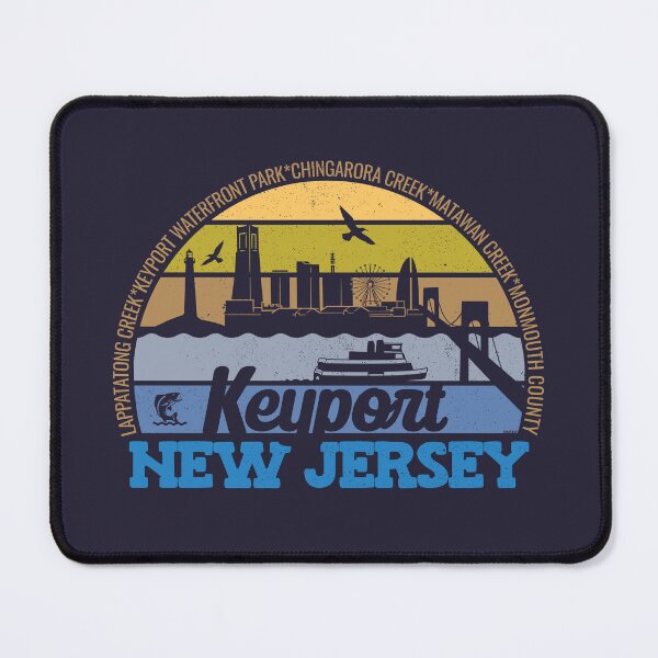 Item preview, Keyport New Jersey Sunset Retro Vintage Local Pride Logo designed and sold by CRHPOD20.