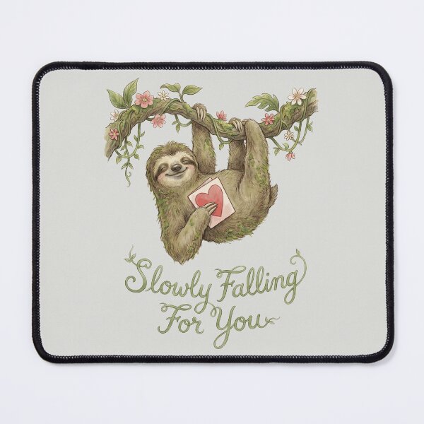 Item preview, Slowly Falling For You - Sloth Valentine Pun designed and sold by DigitalGlade.