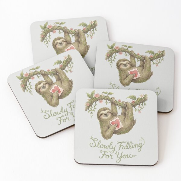 Item preview, Slowly Falling For You - Sloth Valentine Pun designed and sold by DigitalGlade.