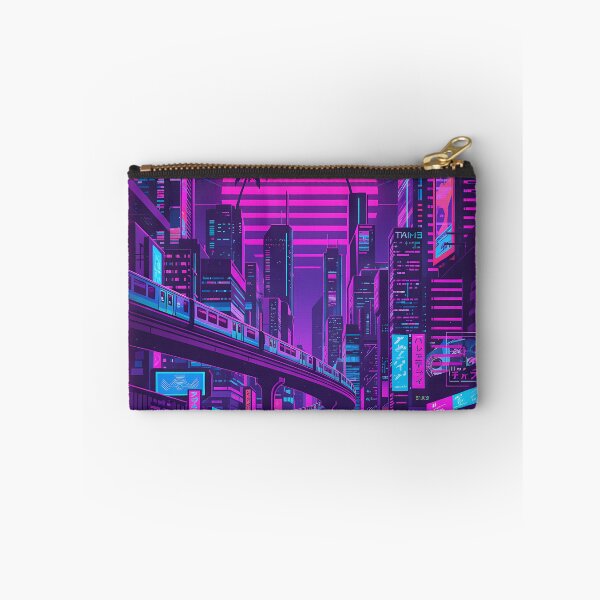 Artikelvorschau, Neon Cyberpunk Stadtlandschaft Retrowave Synthwave Kunst entworfen und verkauft von RBCTk.