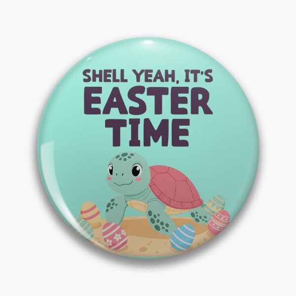 Item preview, Shell Yeah, It’s Easter Time – Cute Turtle Easter Illustration designed and sold by Sea Gem.