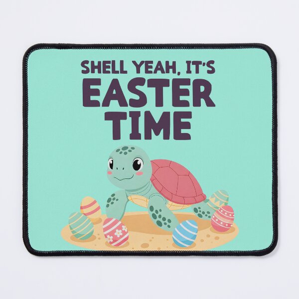 Item preview, Shell Yeah, It’s Easter Time – Cute Turtle Easter Illustration designed and sold by Sea Gem.