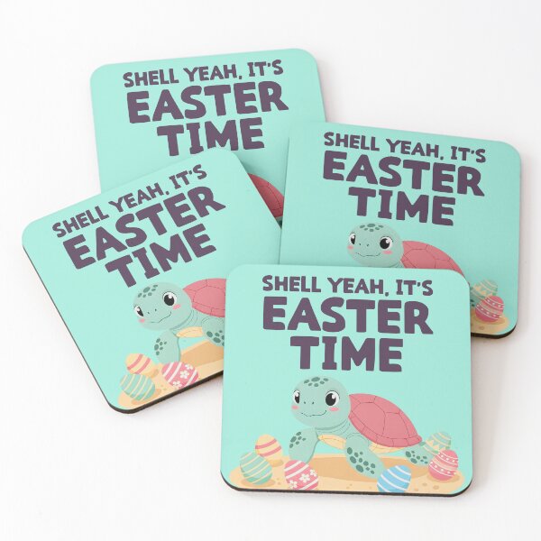Item preview, Shell Yeah, It’s Easter Time – Cute Turtle Easter Illustration designed and sold by Sea Gem.