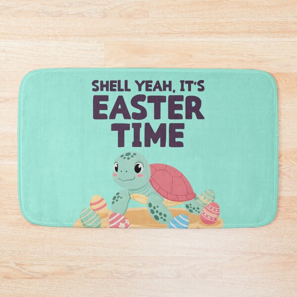 Item preview, Shell Yeah, It’s Easter Time – Cute Turtle Easter Illustration designed and sold by Sea Gem.