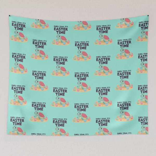 Item preview, Shell Yeah, It’s Easter Time – Cute Turtle Easter Illustration designed and sold by Sea Gem.
