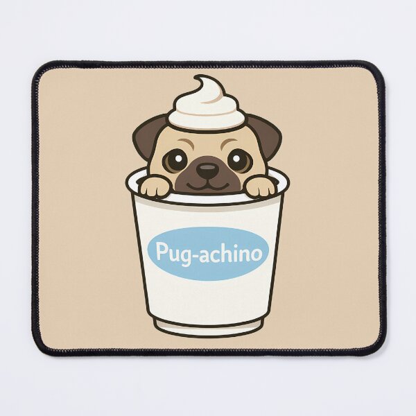 Item preview, Pug-achino Pug Dog designed and sold by pikes84.