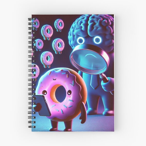 Item preview, Doomscroll Donut – Brain Audit Mode | Neon Anxiety Meme Art designed and sold by ComedyInkFactor.