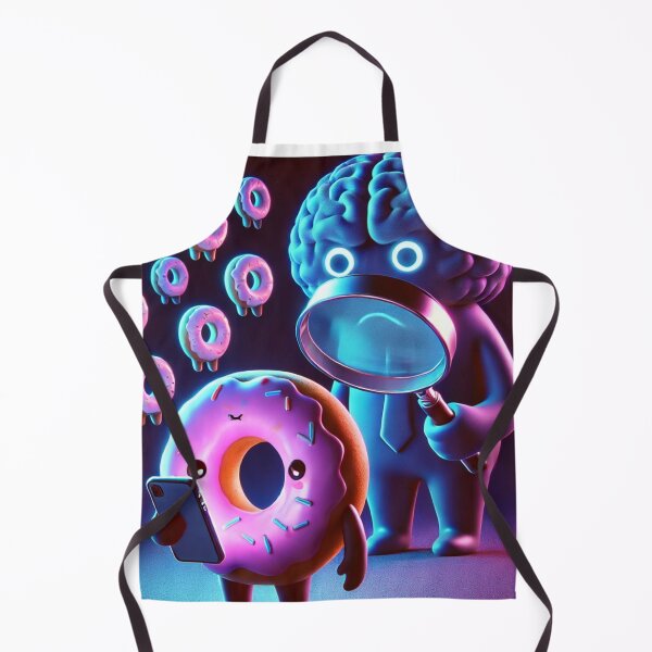 Item preview, Doomscroll Donut – Brain Audit Mode | Neon Anxiety Meme Art designed and sold by ComedyInkFactor.