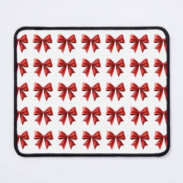 Item preview, Vibrant red gift bows arranged in a seamless pattern designed and sold by Creative88Art.