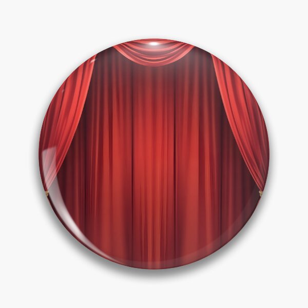 Item preview, Dramatic red curtains with golden tassels on a rod designed and sold by Creative88Art.