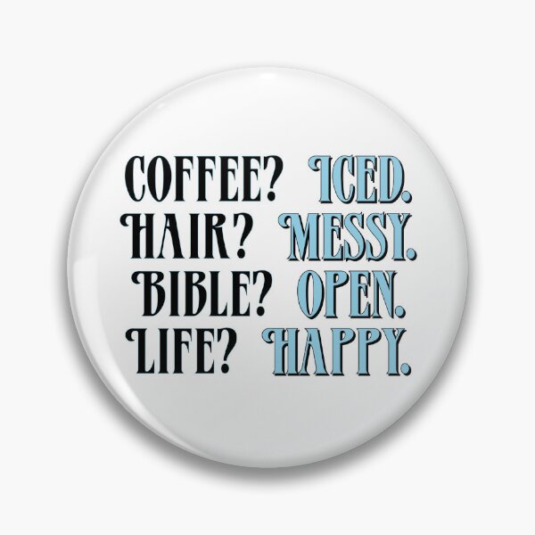 Item preview, Coffee - Blue Version | Iced Coffee, Messy Hair, Open Bible, Happy Life designed and sold by TeaLimeTwo.