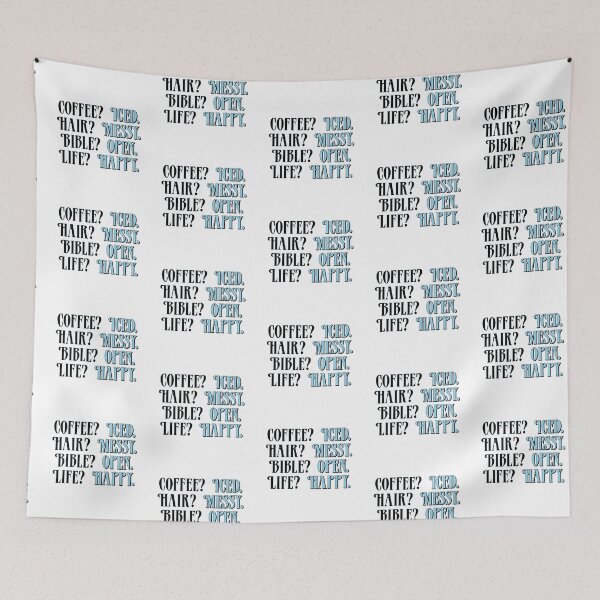 Item preview, Coffee - Blue Version | Iced Coffee, Messy Hair, Open Bible, Happy Life designed and sold by TeaLimeTwo.