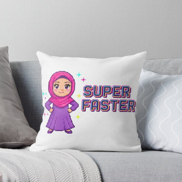 Item preview, Cute Pixel Art Ramadan Girl - Super Faster Hero Sticker & Kids Tee designed and sold by RonyMady.