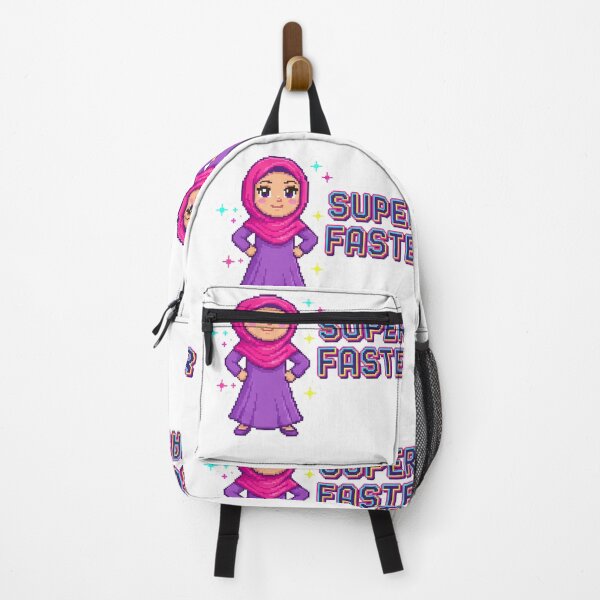 Item preview, Cute Pixel Art Ramadan Girl - Super Faster Hero Sticker & Kids Tee designed and sold by RonyMady.