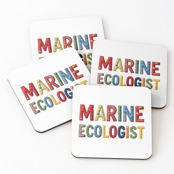 Item preview, MARINE ECOLOGIST - IN COLORFUL FAUX LETTERING designed and sold by AlexOBrienArt.