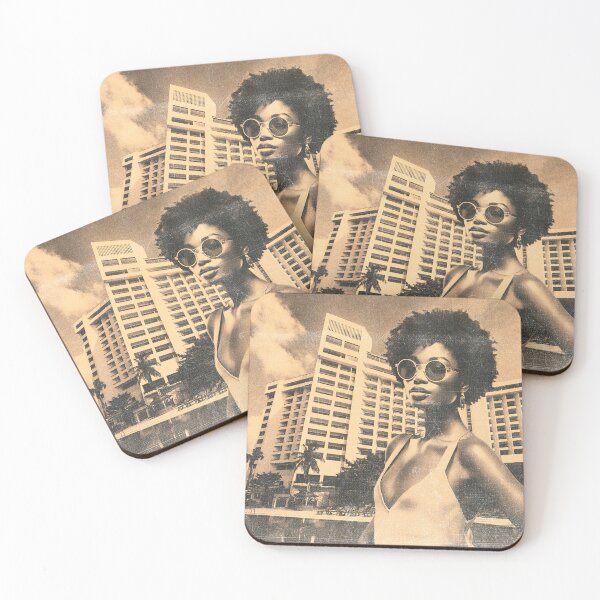 Item preview, Victoria Island Lagos Nigeria | Retro 70s Travel Print designed and sold by MammothArt.