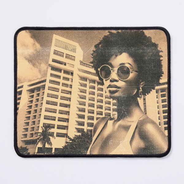 Item preview, Victoria Island Lagos Nigeria | Retro 70s Travel Print designed and sold by MammothArt.