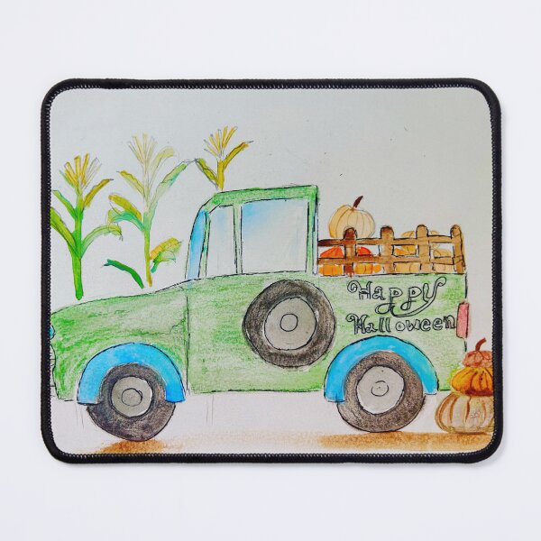 Item preview, Vintage Halloween Truck – Watercolor Pumpkins and Cornstalks designed and sold by Artondra Hall.