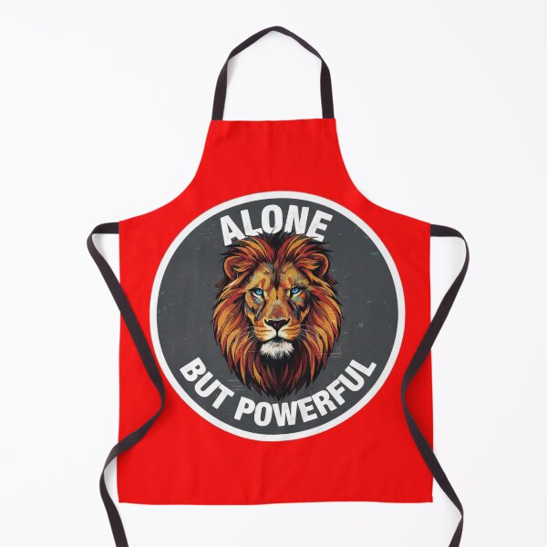Item preview, Alone But Powerful Lion King Strength Quote Sticker designed and sold by Scro-Ciob-Shop.