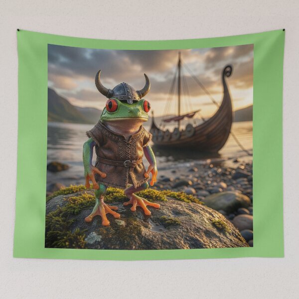 Item preview, Red-Eyed Tree Frog Viking Sows Fear designed and sold by Tridentulus.