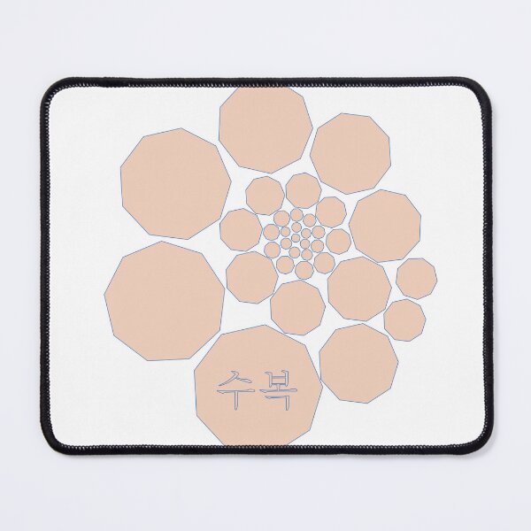 Item preview, Geometric Spiral – Peach and Blue - Abstract Abundance & Longevity Enneagon Pattern designed and sold by SurfaceLab.