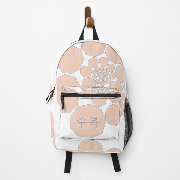 Item preview, Geometric Spiral – Peach and Blue - Abstract Abundance & Longevity Enneagon Pattern designed and sold by SurfaceLab.