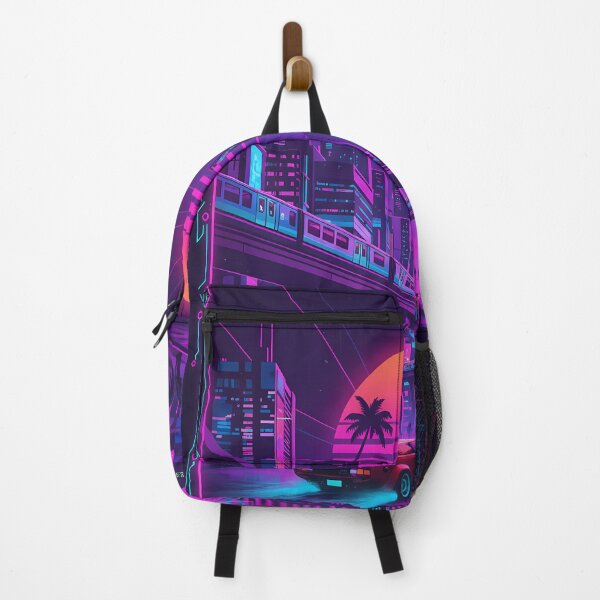 Item preview, Neon Cyberpunk Cityscape Retrowave Synthwave Art 2 designed and sold by RBCTk.
