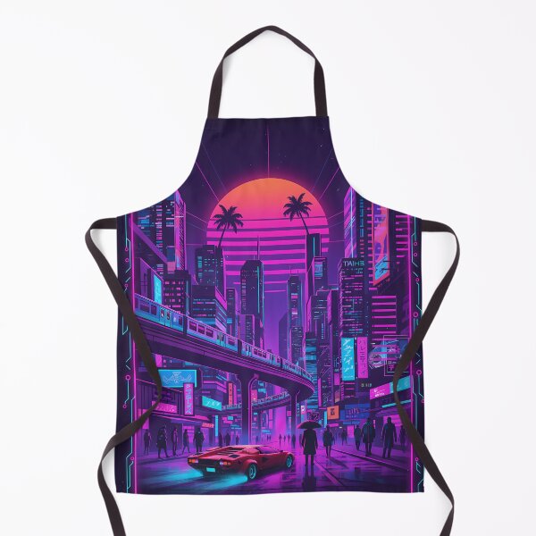 Item preview, Neon Cyberpunk Cityscape Retrowave Synthwave Art 2 designed and sold by RBCTk.