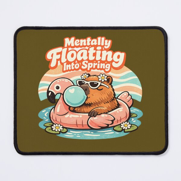 Item preview, Mentally Floating Into Spring Capybara designed and sold by Printiza_Land.